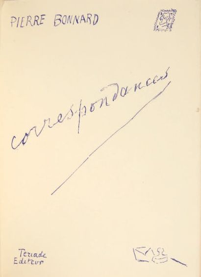 BONNARD (Pierre) Correspondances. [Paris], Tériade, Revue
Verve, 1944.
In-4, en feuilles,...