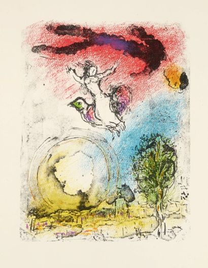 POMPIDOU (Georges) La Poésie.
Lithographie originale de Marc Chagall. [Paris], Art...