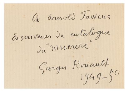 ROUAULT (Georges) Ensemble de deux ouvrages.-Soliloques. Avant-propos de Claude Roulet....