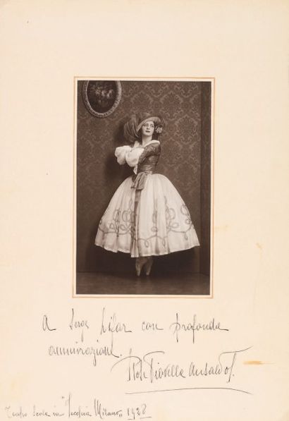 Attilio Badodi (1880-1967) Portrait de la ballerine Rose Tiavella Ansaldof. Milan...