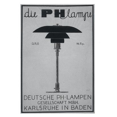 POUL HENNINGSEN (1894-1967) 
Lampe de table modèle «3/2»
Cuivre
Édition Louis Poulsen...