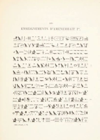 MASPÉRO G Les mémoires de Sinouhit, Hymne au Nil, Les enseignements d'Amenemhaît...