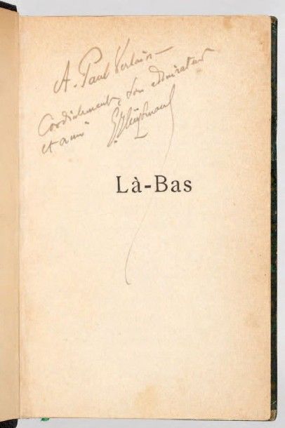 HUYSMANS, Joris-Karl 
Là-bas. Paris, Tresse & Stock, 1891.
In-12 de (2) ff., 441...