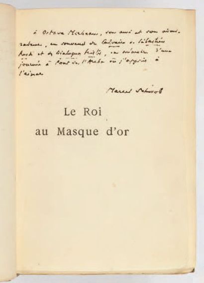 SCHWOB, Marcel Le Roi au masque d'or. Paris, Ollendorff, 1893. In-12 de XX, 322 pp.:...