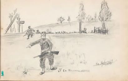 APOLLINAIRE, Guillaume 
Album de dessins originaux. Sans lieu [Monaco], 1893-1895.
In-8...
