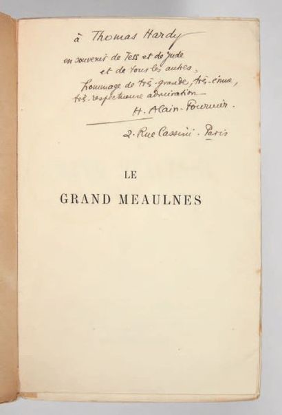 ALAIN-FOURNIER, Henri Alban Fournier, dit 
Le Grand Meaulnes. Paris, Émile-Paul Frères,...