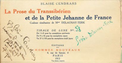 CENDRARS, Blaise, Frédéric Sauser, dit 
La Prose du Transsibérien et de la Petite...