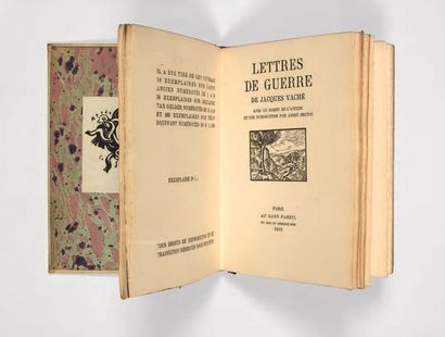 VACHÉ, Jacques 
Lettres de guerre. Avec un dessin de l'auteur et une introduction...