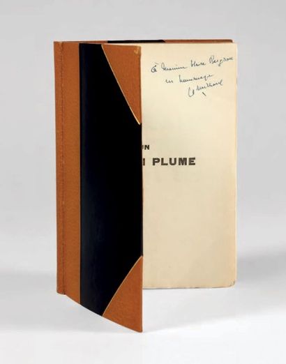 MICHAUX, Henri 
Un certain Plume. Paris, Éditions du Carrefour, 1930.
In-8: demi-maroquin...