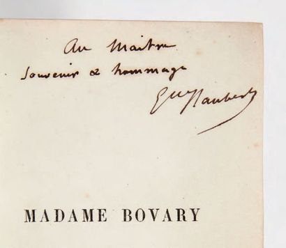FLAUBERT, Gustave 
Madame Bovary. Moeurs de province. Paris, Michel Lévy Frères,...