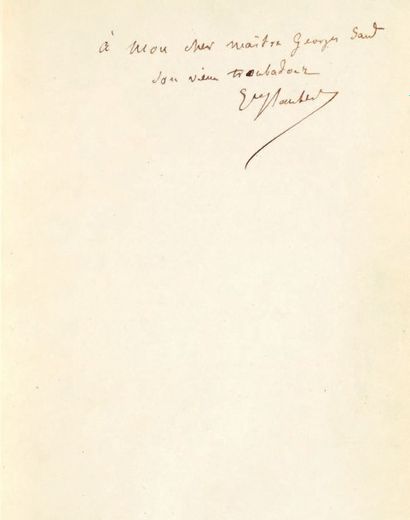 FLAUBERT, Gustave 
L'Éducation sentimentale. Histoire d'un jeune homme. Paris, Michel...