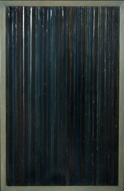 MICHEL MARTENS (1921-2006) 
Miroir
Assemblage de verre.
H_68 cm L_43,5 cm