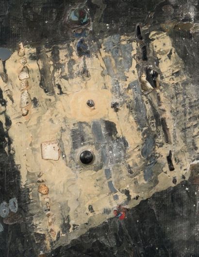 Claes Oldenburg (1929) 
Sans titre, 1960
Technique mixte sur toile marouflée sur...