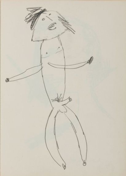 René Guiette (1893-1976) 
Black sketchbook 1949-1951
Comprenant 43 dessins (un dessin...