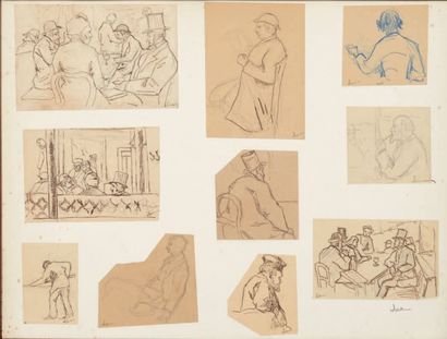 Maximilien Luce (1858-1941) 
Personnages, études
Dix dessins dans un même montage,...