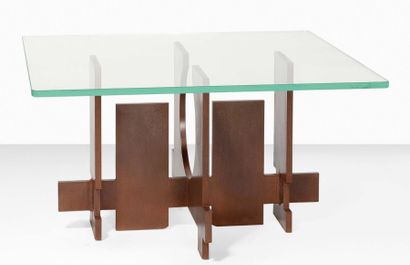 FRANCESCO MARINO DI TEANA (1920 - 2012) Table basse "Forme Espace", 1969 Acier à...