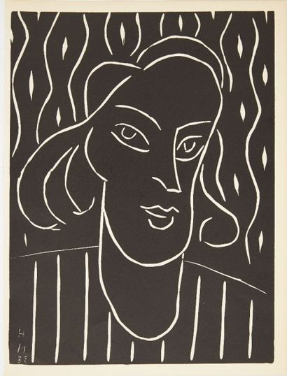 HENRI MATISSE (1969-1954) 
Teeny, 1938. Gravure sur linoléum.
Edition à 100 exemplaires.
H_21,8...