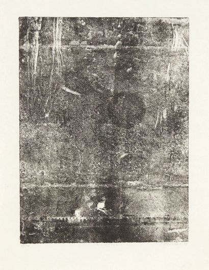 Jean Dubuffet (1901-1985) 
Traces rectilignes, 1959
Estampe.
Signée, datée en bas...