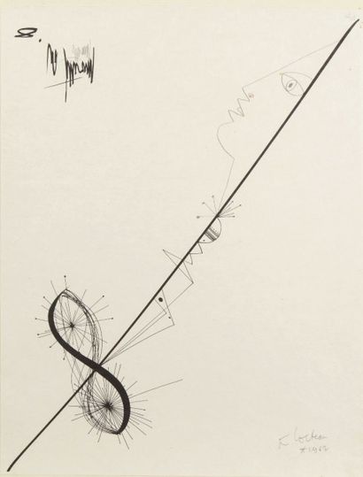 JEAN COCTEAU (1889-1963) ET RAYMOND MORETTI (NÉ EN 1931) 
Sans titre, 1962
Lithographie.
Signée...
