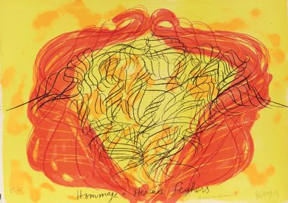 Jean MESSAGIER (1920-1999) 
Hommage à Hercule Seghers, 1978
Epreuve d'artiste signée,...