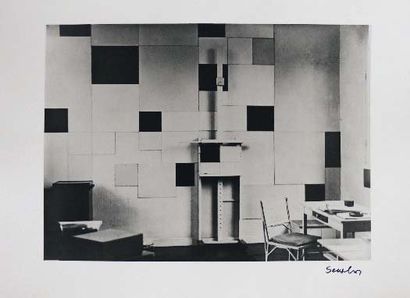 MICHEL SEUPHOR Atelier de Piet Mondrian 1930 Tirage argentique postéreur Signé et...