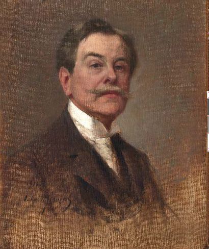 PAUL EDOUARD ROSSET GRANGER Portrait d'homme, 1910 Huile sur toile. Signée et datée...