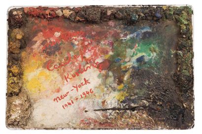 MOÏSE KISLING (1891-1953) Palette de l'artiste, New York, 1941-1946 Peinture sur...