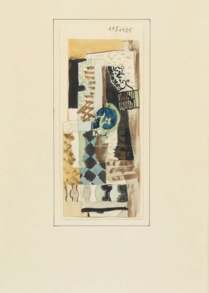 JINDRICH STRYRSKY (1899-1942) Composition abstraite en couleurs Gouache sur papier...