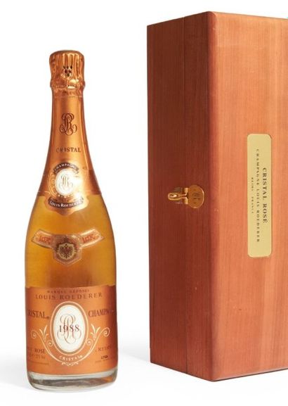 null 1 BOUTEILLE
CHAMPAGNE CRISTAL DE ROEDERER Rosé 1988
Coffret d'origine.
Wood...