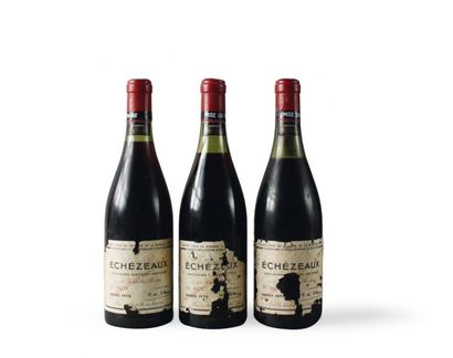 null 3 BOUTEILLES
ECHEZEAUX Grand cru.
Domaine de la Romanée Conti 1970
Étiquettes...