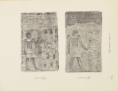 LUTZ H. FR. 
Egyptian tomb steles and offering stones of the museum of anthropology...