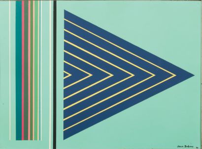 JEAN DUBOIS (1923-1990) 
Composition géométrique, 1970
Huile sur panneau.
Signée...