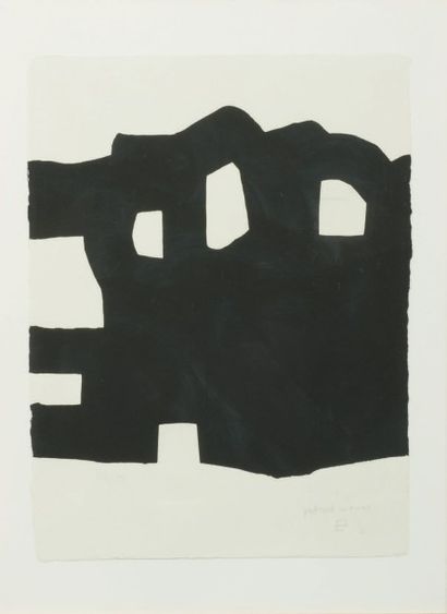 Eduardo CHILLIDA (1924-2002) 
Aniitz, 2000.
Sérigraphie sur papier en relief.
Numérotée...