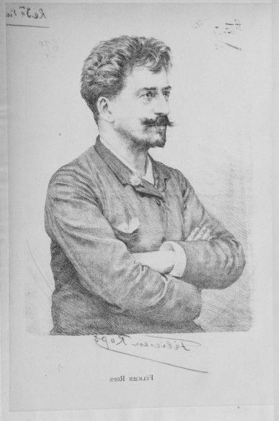 Félicien Rops (1833-1898) 
Les cousines de la colonelle.
Gravure en couleurs au repérage...