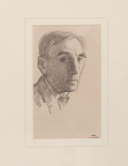 Théo Van RYSSELBERGHE (1862-1926) 
Autoportrait
Crayon sur papier
Cachet «Atelier...