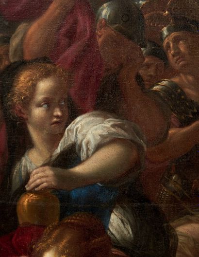 ATTRIBUÉ À THOMAS BLANCHET (1614 - 1689) 
Le sacrifice d'Iphigénie
Sur sa toile d'origine
H_172...