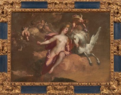 GODFRIES MAES (ANVERS 1649-1700) 
Aurore (Eos) et Pégase
Toile
H_70,5 cm L_98 cm
Restaurations
Les...