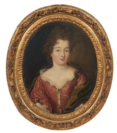 École FRANÇAISE du début du XVIIIe siècle 
Deux portraits de deux dames de qualité
Paire...