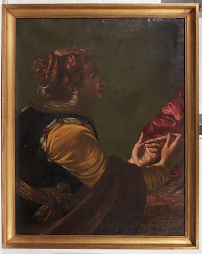 École de l'Italie du Nord du XVIIIe siècle 
Une femme comptant sur ses doigts
Toile,...