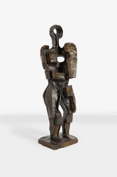Ossip ZADKINE (1890-1967) La femme inconnue, 1965 Epreuve en bronze à patine dorée....