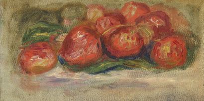 Pierre-Auguste RENOIR (1841-1919) Nature morte aux fraises
Huile sur toile.
Trace...