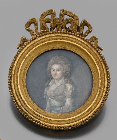 MLLE CHARLETTE, ÉPOUSE PERRIN (VERS 1757- PARIS VERS 1815) 
Portrait de Madame Martineau...