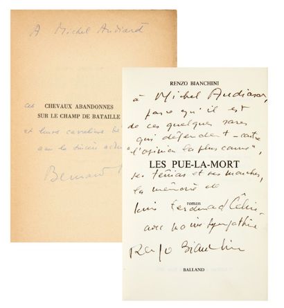 null LITTÉRATURE: Ensemble de 5 volumes brochés avec envois à Michel Audiard: BARBEY...