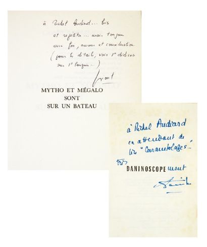 null LITTÉRATURE: Ensemble de 6 volumes brochés avec envois à Michel Audiard: BOUVARD...