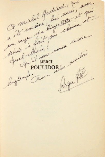 null SPORT: Lot de 5 volumes: PIEL (Roger). Merci, Poulidor!
Paris, Calmann-Lévy,...