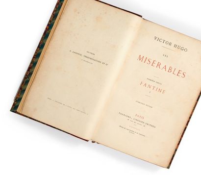 HUGO (Victor) Les Misérables. Paris, Pagnerre, 1862.
10 vol. in-8. Demi-chagrin rouge,...