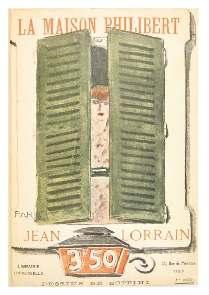 LORRAIN (Jean) La Maison Philibert. Paris, Librairie Universelle, 1904. In-12. Demi-maroquin...