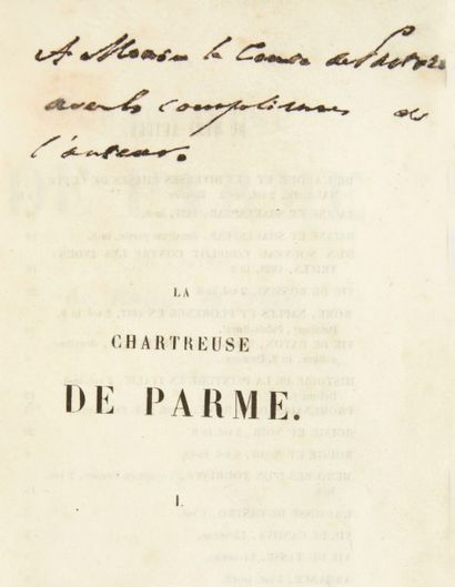STENDHAL (Henri Beyle dit) La Chartreuse de Parme. Paris, Ambroise Dupont, 1839.
2...