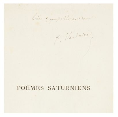 VERLAINE (Paul) Poèmes Saturniens. Paris, Alphonse Lemerre, 1866.
In-12. Cuir gaufré...