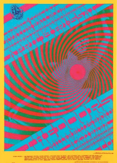 VICTOR MOSCOSO (NÉ EN 1936) 
The Doors, The Steeve Miller Blues
Band, 1967
Affiche.
Copyright...
